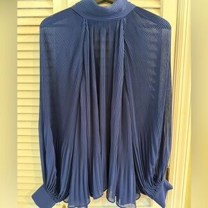 Banana Republic Royal Blue Shirt with 3 button neck close.